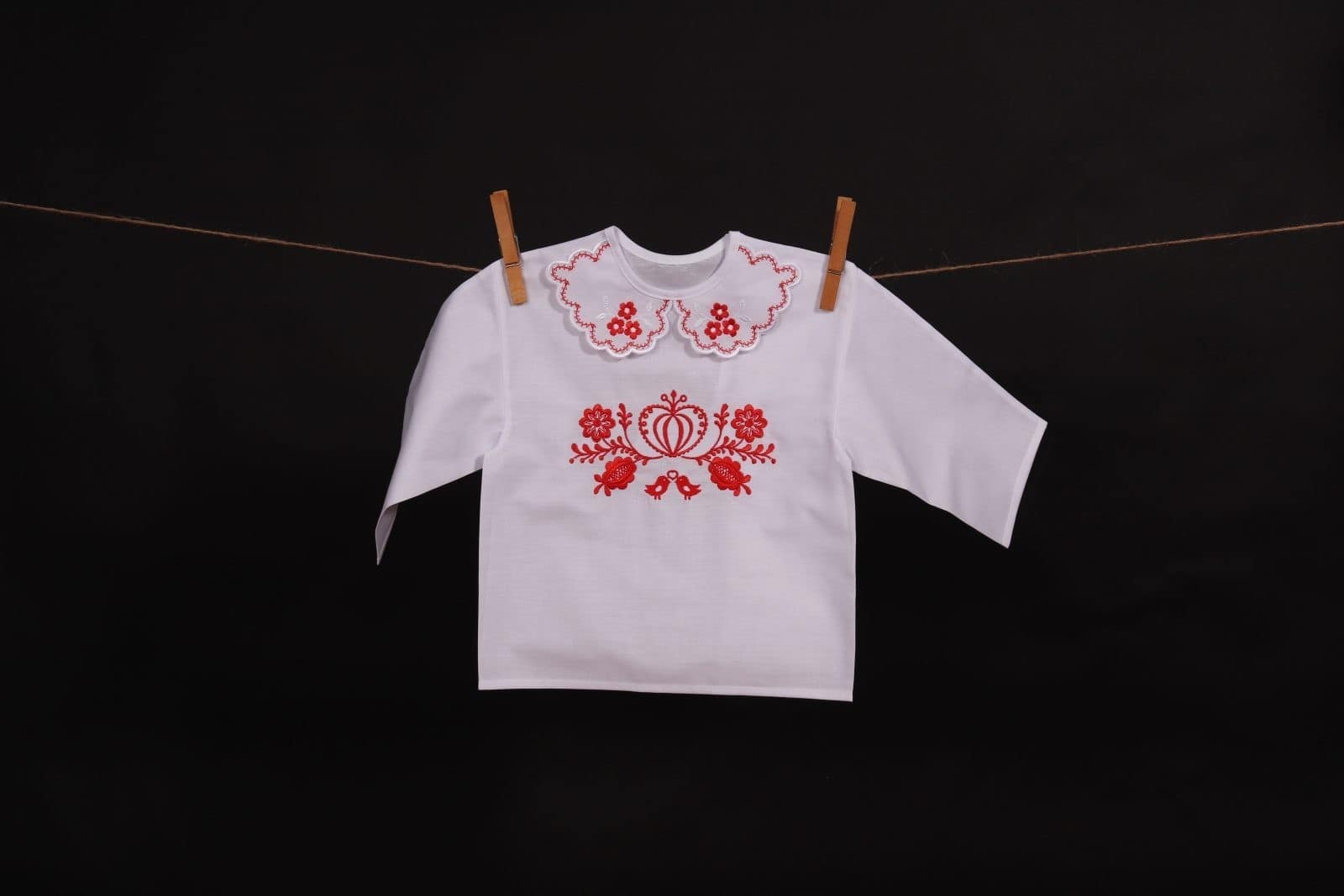 Christening shirt Folk pattern 1