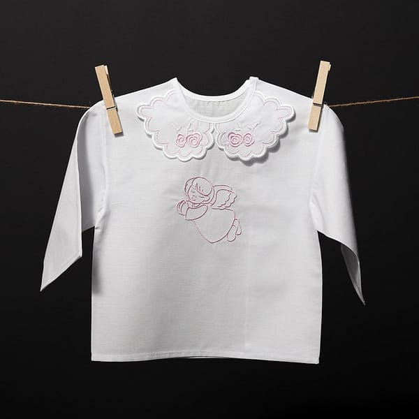 Embroidered Christening Gown for a Baby Girl