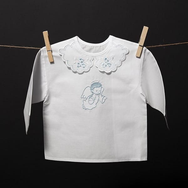 Christening gown with angel embroidery