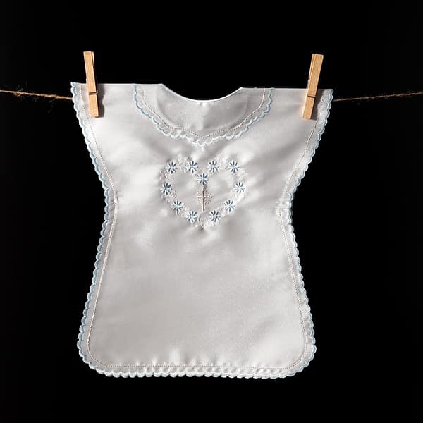 Satin Christening Gown with a Christening Design