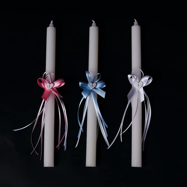 Christening Candle with Decoration 2