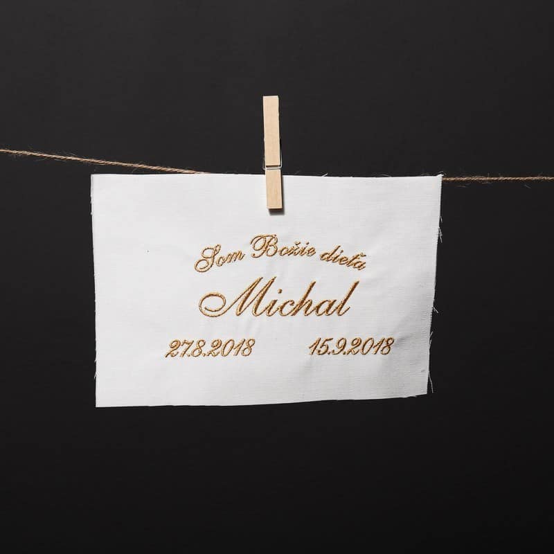 Cotton Christening Gown - Dove 2 (Gold or Silver) - Image 6