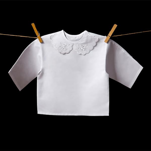 clean christening gown