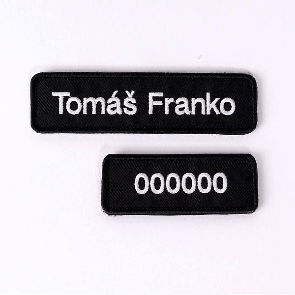 Name Tag 3 Police badge and number - rounded corners