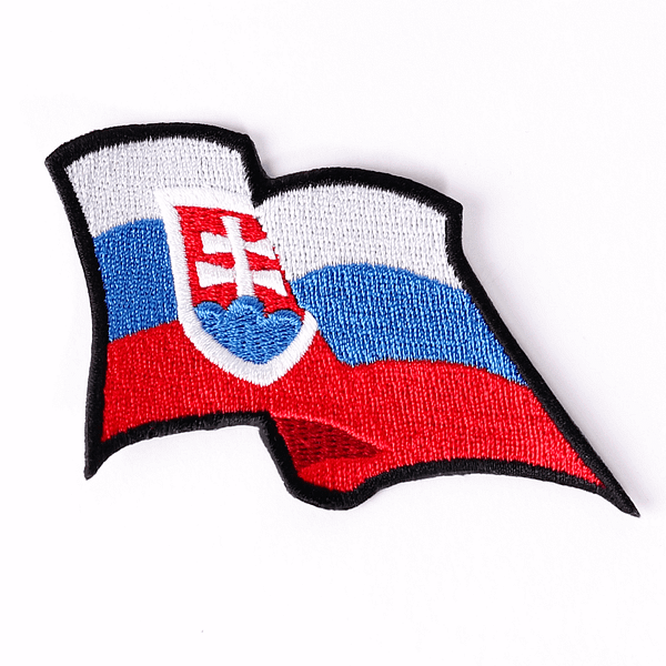 Slovak flag flying in ČI Patch - Slovak flag - Waving
