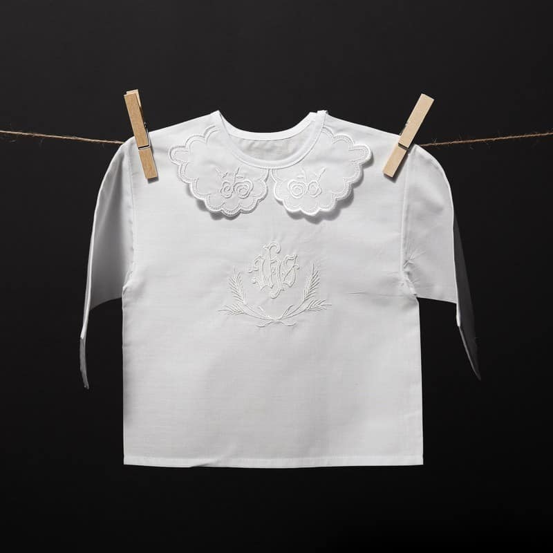 embroidered christening gown