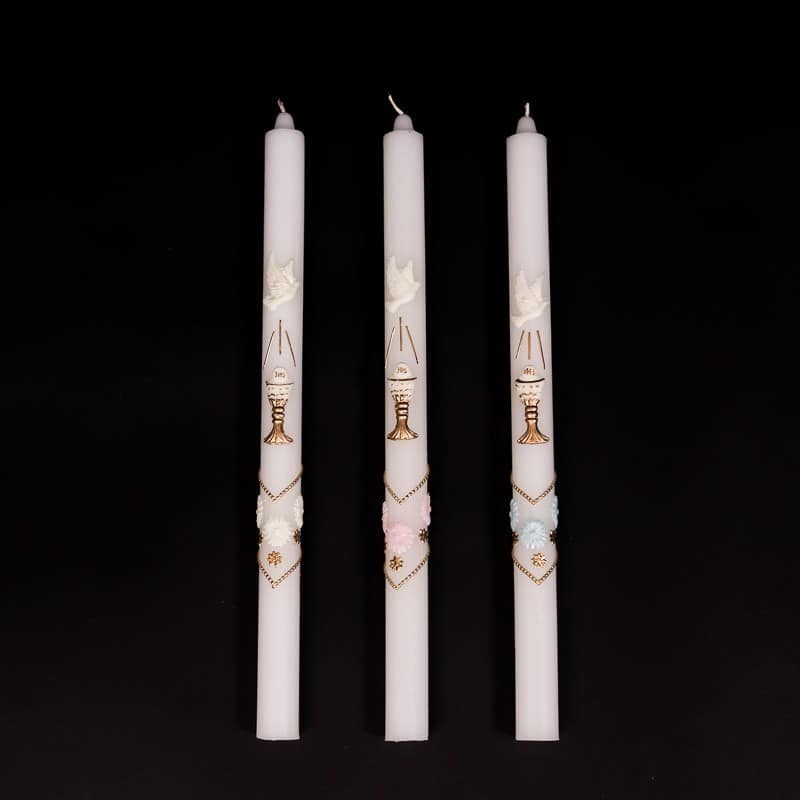 "Dove" Baptism Candle